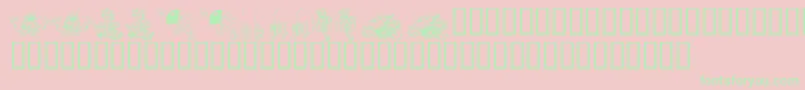 KrAFishingWeGo Font – Green Fonts on Pink Background