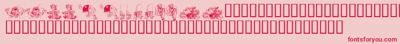 KrAFishingWeGo Font – Red Fonts on Pink Background