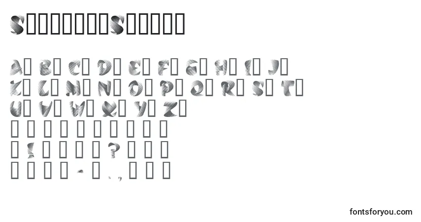 Шрифт StilettoSilver – алфавит, цифры, специальные символы