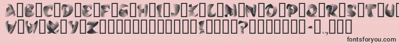 フォントStilettoSilver – ピンクの背景に黒い文字