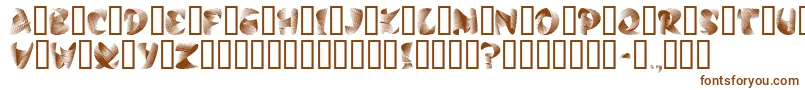 Шрифт StilettoSilver – коричневые шрифты на белом фоне