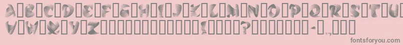 Czcionka StilettoSilver – szare czcionki na różowym tle