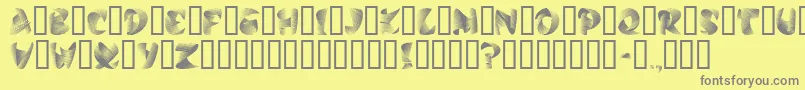 Шрифт StilettoSilver – серые шрифты на жёлтом фоне