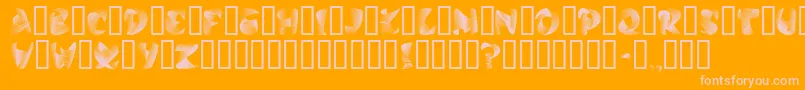 StilettoSilver Font – Pink Fonts on Orange Background