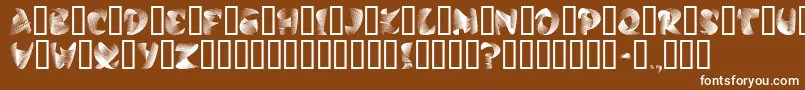 StilettoSilver Font – White Fonts on Brown Background