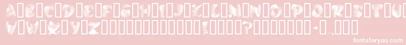 StilettoSilver-Schriftart – Weiße Schriften auf rosa Hintergrund