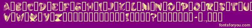 フォントStilettoSilver – 紫の背景に黄色のフォント