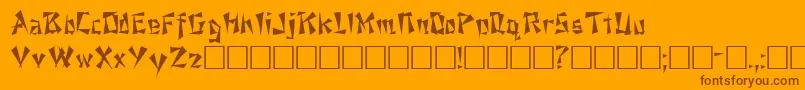 Saiba mais sobre a fonte NewtonRegular Fonte NewtonRegular – fontes marrons em um fundo laranja