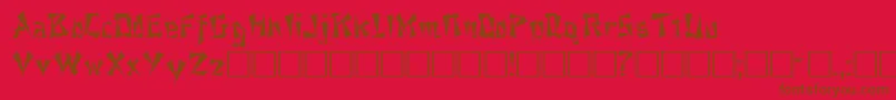 NewtonRegular Font – Brown Fonts on Red Background
