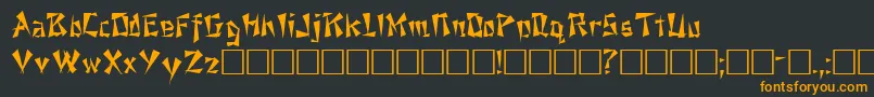 NewtonRegular Font – Orange Fonts on Black Background