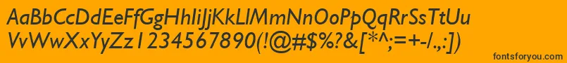 GillSsiItalic Font – Black Fonts on Orange Background