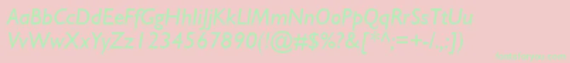 Шрифт GillSsiItalic – зелёные шрифты на розовом фоне