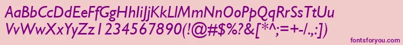 Шрифт GillSsiItalic – фиолетовые шрифты на розовом фоне