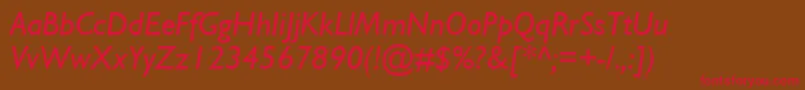 GillSsiItalic Font – Red Fonts on Brown Background