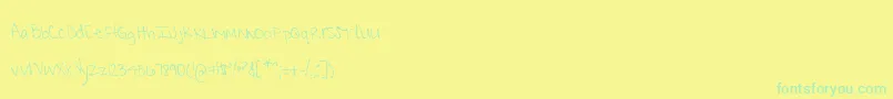 Police MtfKrystyna – polices vertes sur fond jaune