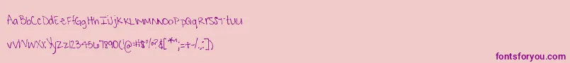 MtfKrystyna Font – Purple Fonts on Pink Background