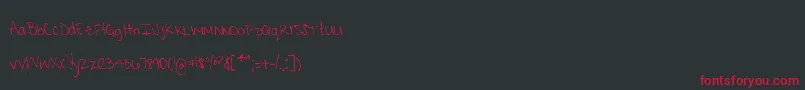 MtfKrystyna Font – Red Fonts on Black Background