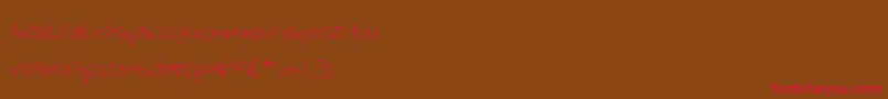 MtfKrystyna Font – Red Fonts on Brown Background