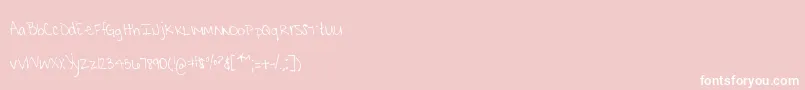 MtfKrystyna Font – White Fonts on Pink Background