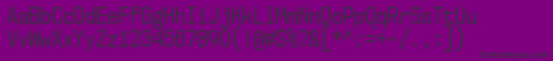 Nk57MonospaceCdBk Font – Black Fonts on Purple Background