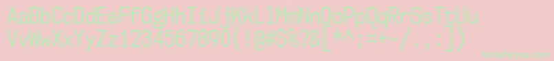 フォントNk57MonospaceCdBk – ピンクの背景に緑の文字