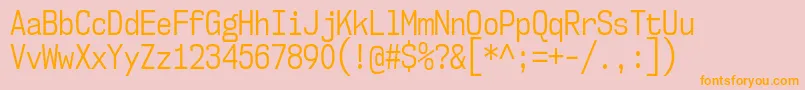 Nk57MonospaceCdBk Font – Orange Fonts on Pink Background