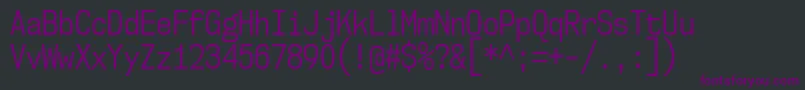 Шрифт Nk57MonospaceCdBk – фиолетовые шрифты на чёрном фоне