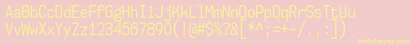 Nk57MonospaceCdBk Font – Yellow Fonts on Pink Background