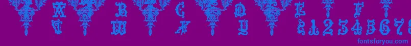 MedievalSorcererOrnamental Font – Blue Fonts on Purple Background