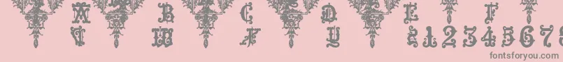 MedievalSorcererOrnamental Font – Gray Fonts on Pink Background