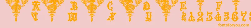MedievalSorcererOrnamental Font – Orange Fonts on Pink Background