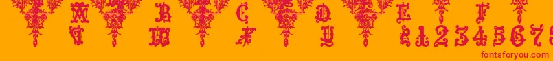 More about MedievalSorcererOrnamental Font MedievalSorcererOrnamental Font – Red Fonts on Orange Background