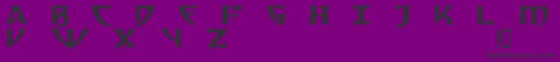 Sad-fontti – mustat fontit violetilla taustalla