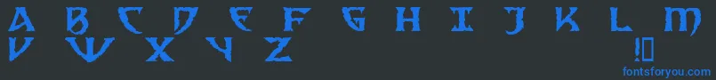 Sad Font – Blue Fonts on Black Background