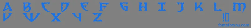 Sad Font – Blue Fonts on Gray Background