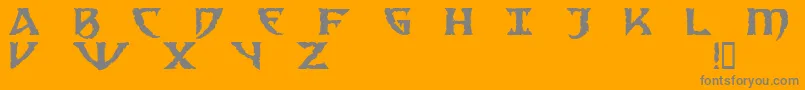 Sad-Schriftart – Graue Schriften auf orangefarbenem Hintergrund