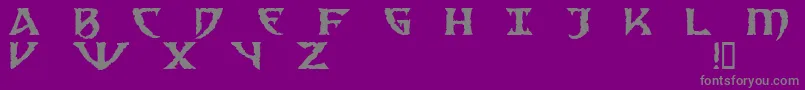 Sad-Schriftart – Graue Schriften auf violettem Hintergrund