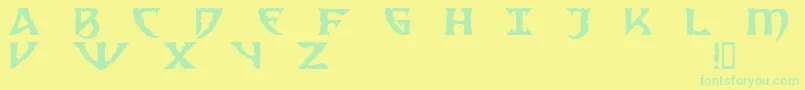 Sad Font – Green Fonts on Yellow Background