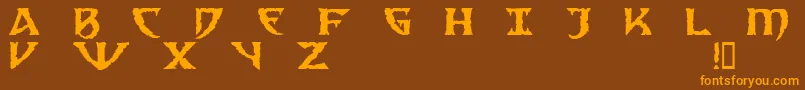 Sad Font – Orange Fonts on Brown Background