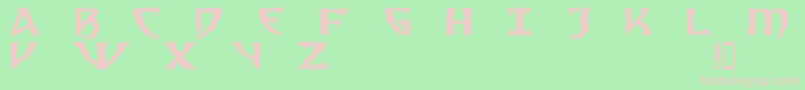 Sad Font – Pink Fonts on Green Background