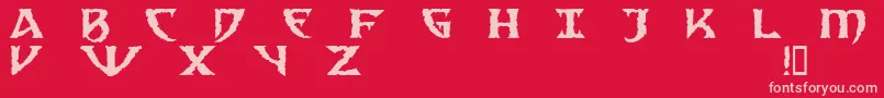 Sad Font – Pink Fonts on Red Background