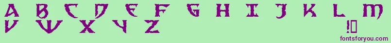 Sad Font – Purple Fonts on Green Background