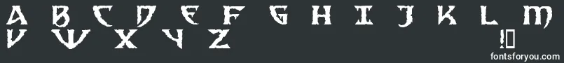 Sad Font – White Fonts on Black Background