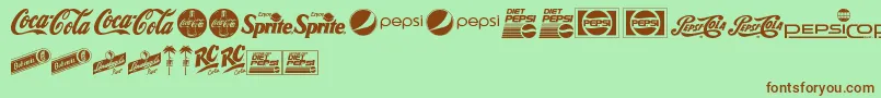 LogosAndLogosTfb Font – Brown Fonts on Green Background