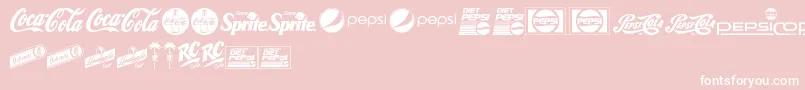フォントLogosAndLogosTfb – ピンクの背景に白い文字