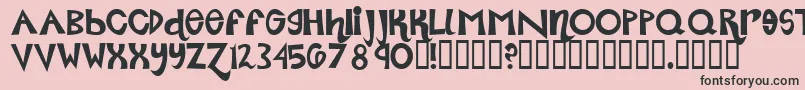 Roller ffy Font – Black Fonts on Pink Background