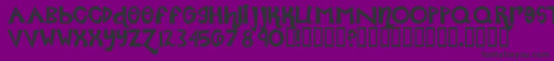 Roller ffy-fontti – mustat fontit violetilla taustalla
