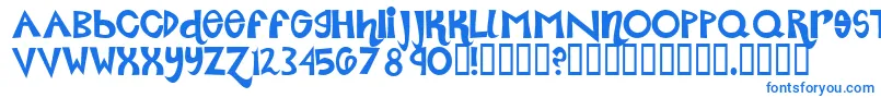 Roller ffy Font – Blue Fonts on White Background