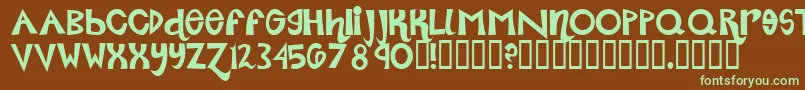 Roller ffy Font – Green Fonts on Brown Background