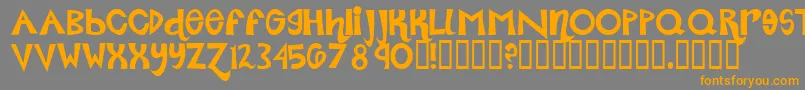 Roller ffy-Schriftart – Orangefarbene Schriften auf grauem Hintergrund